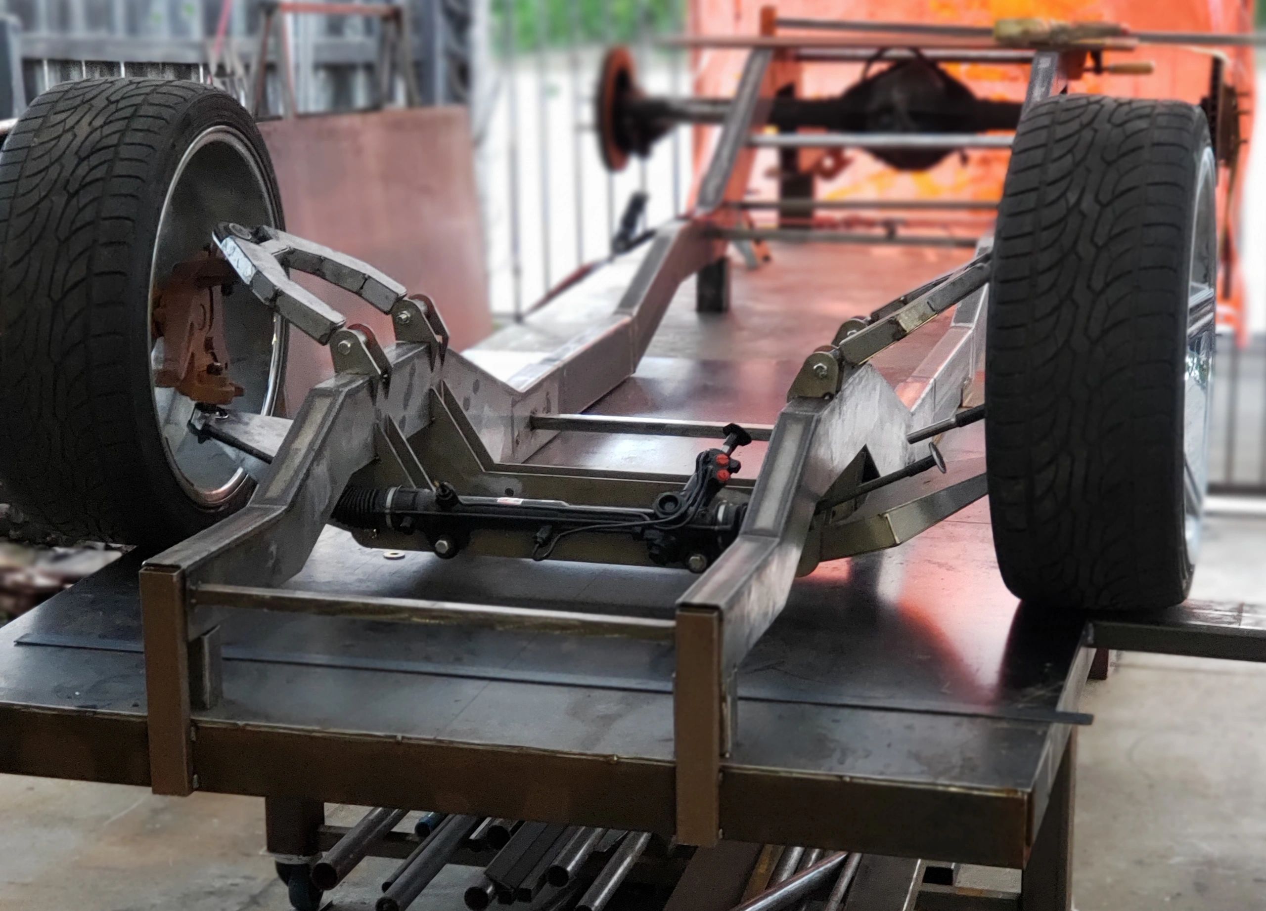 Custom fabricated Chevy GMC truck rolling chassis by Ikon Industries Ontario CA